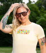 HWMF Retro Women's Cut Tee - Yellow