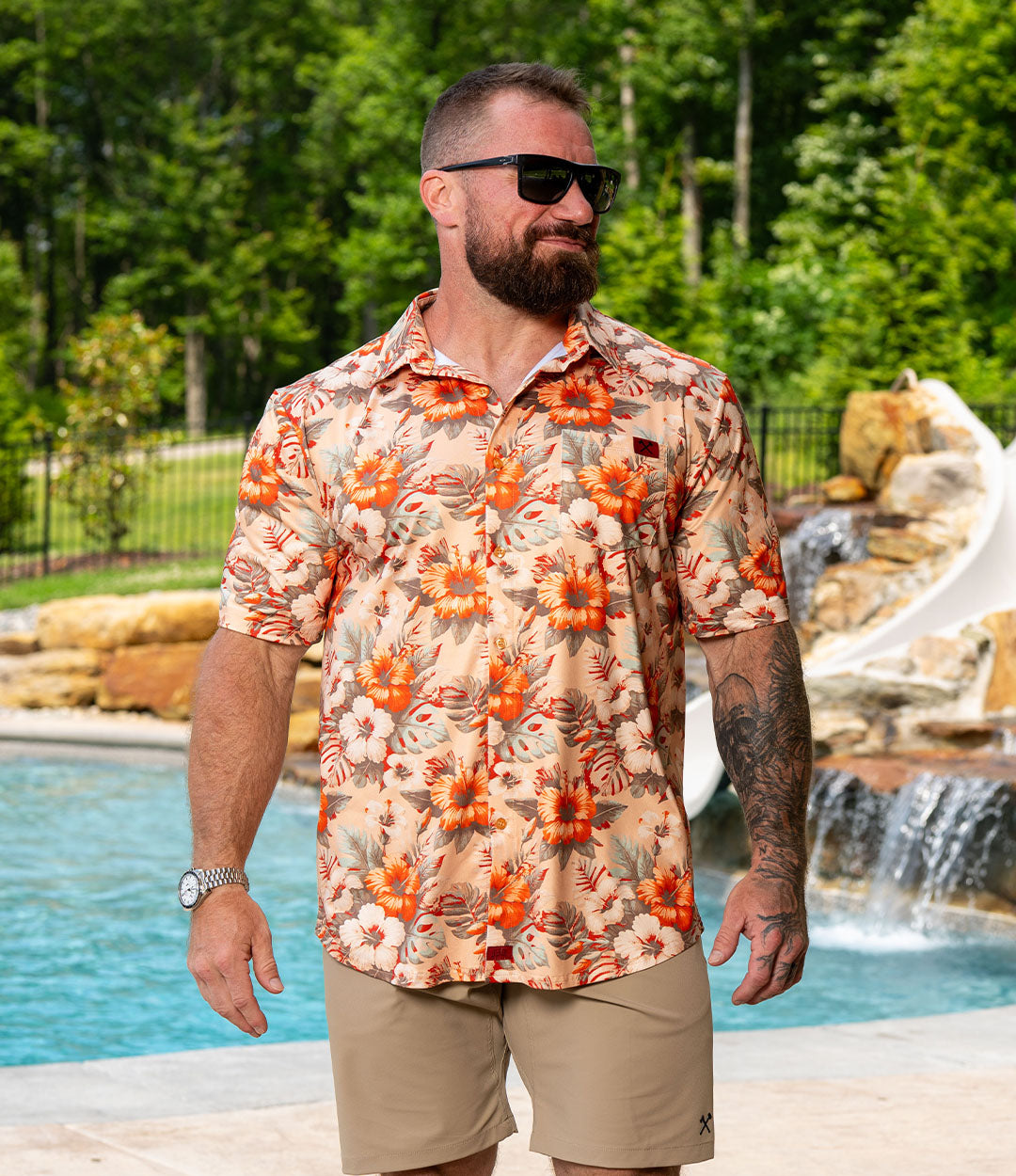 AAR Maui Floral Button Down