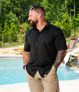 AAR Midnight Black Button Down