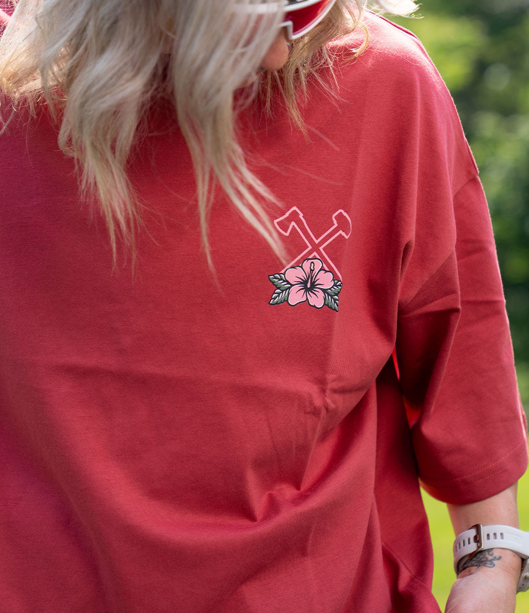 AAR Floral Cropped Drop Shoulder