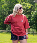 AAR Floral Cropped Drop Shoulder