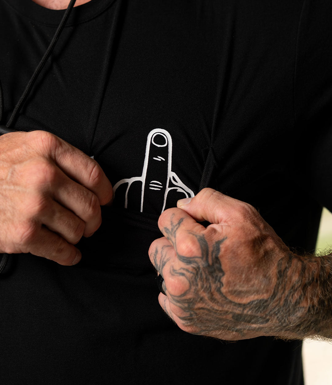 Custom Pocket Tee // Black HWMF FU