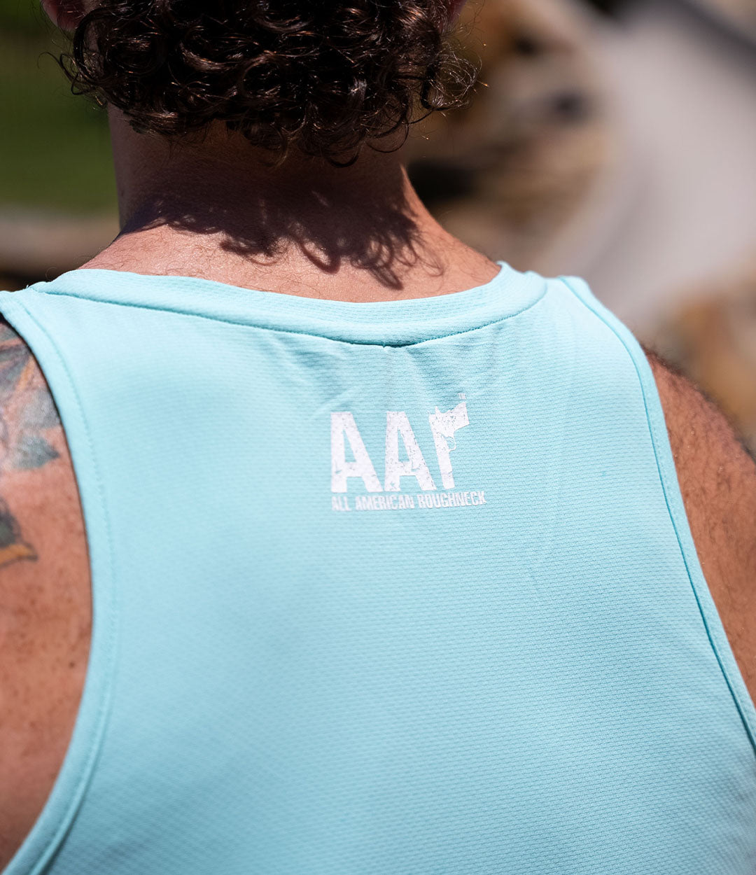 Breezy Tank // White/Teal
