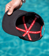 Cotton Flat Brim Snapback // Skull Palms