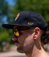 Cotton Flat Brim Snapback // Skull Palms