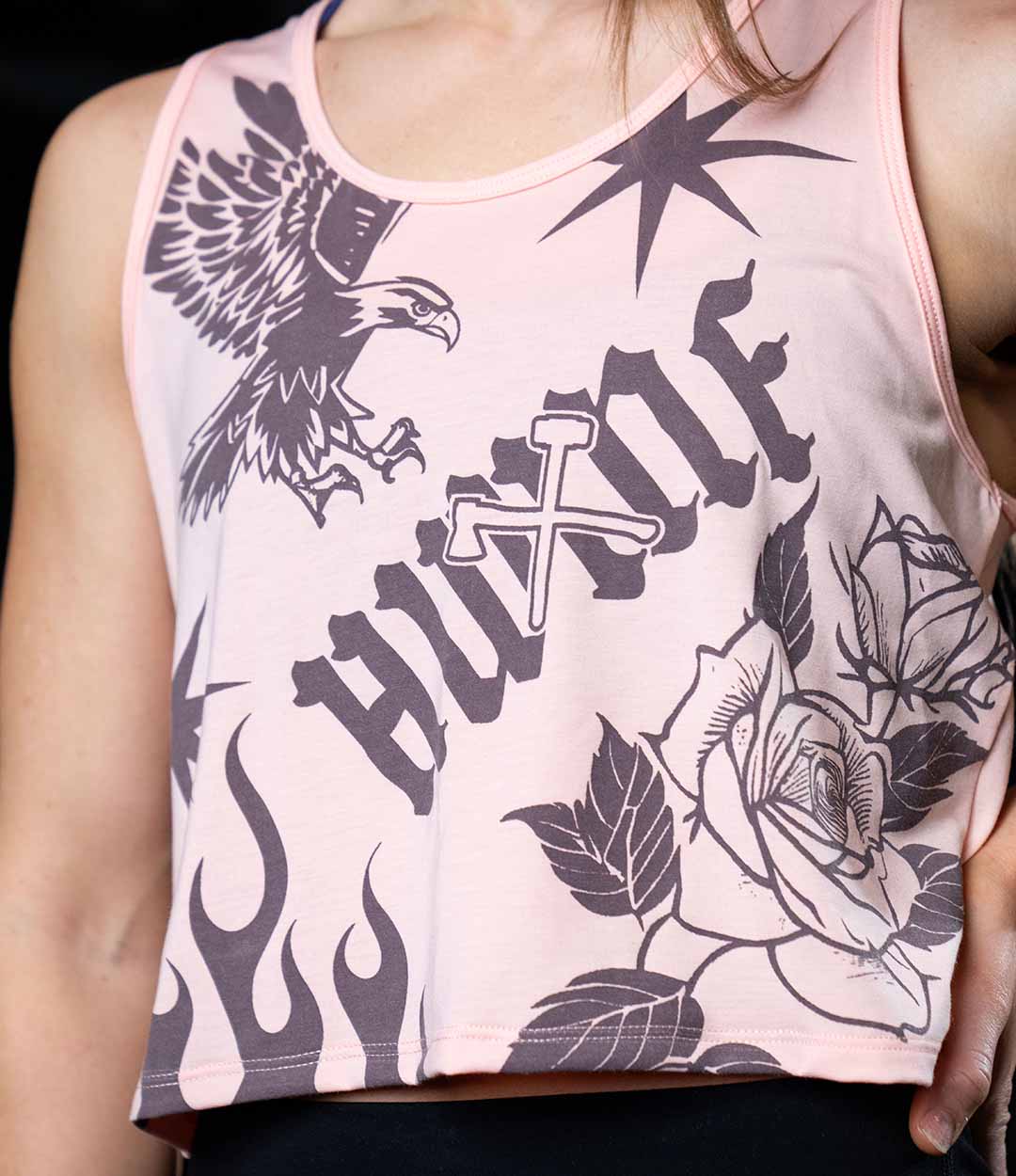 Tatted Mesh Back Tank