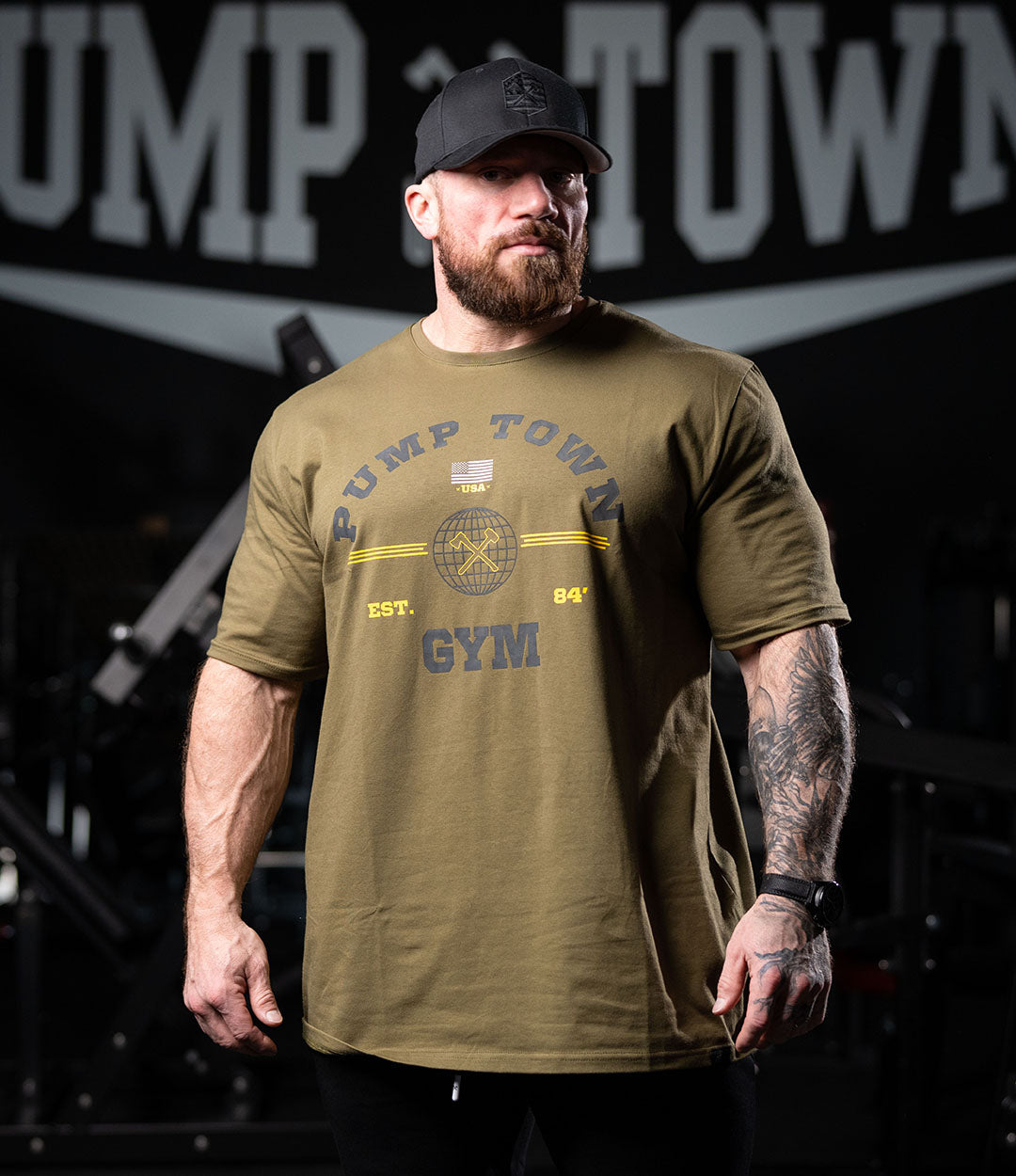Oversized Pump Town Gym Tee All American