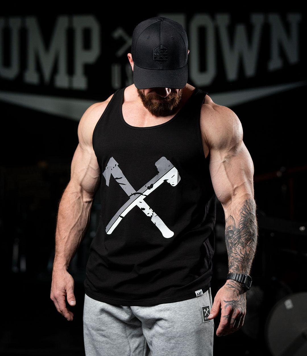 Never Stop Drop Shoulder Tee - Black - All American Roughneck