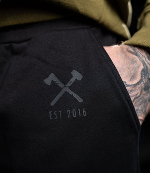 Military Green on Black Pump Cover Pants