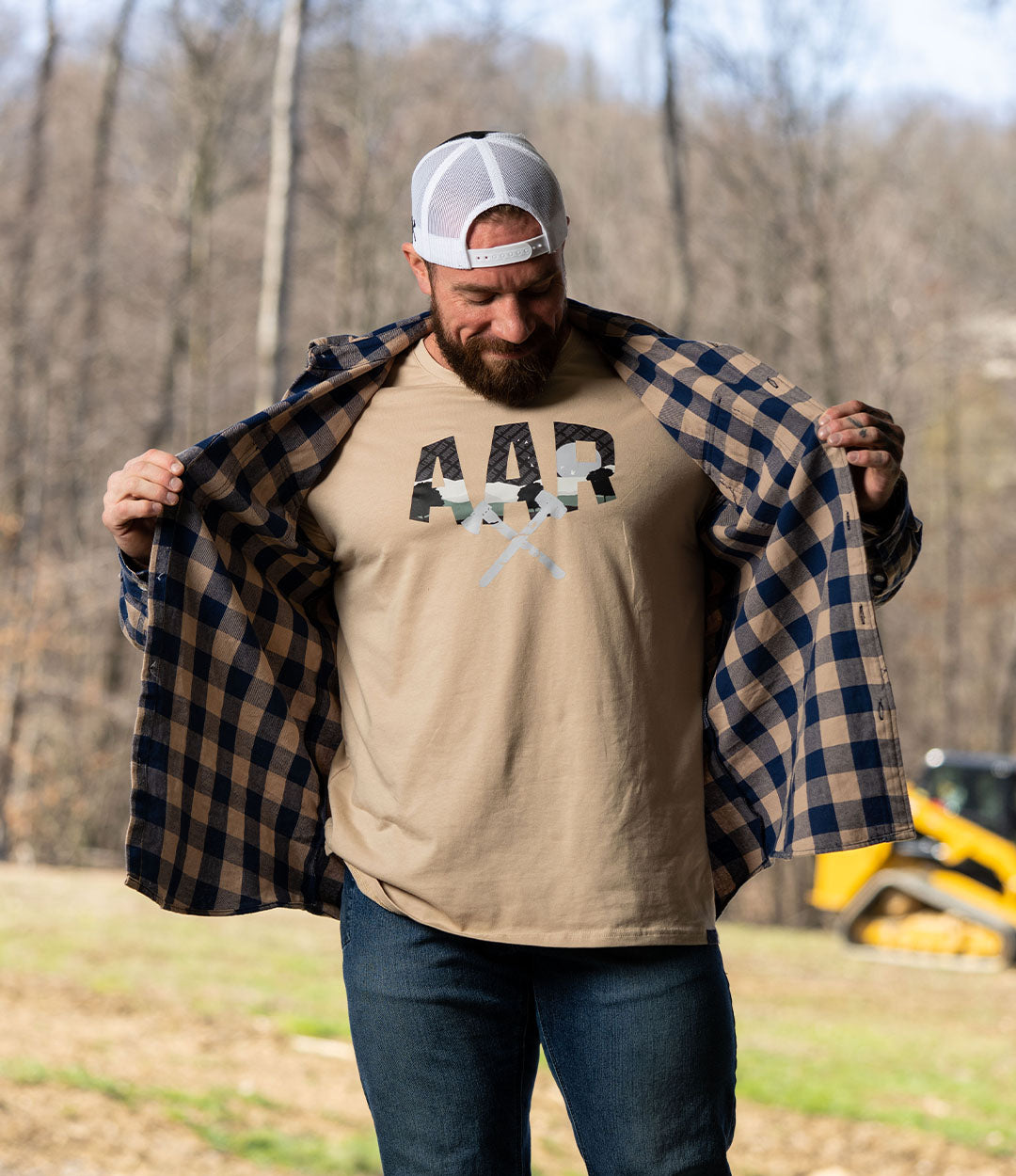 The Backwoods Flannel // Dusted Khaki & Navy