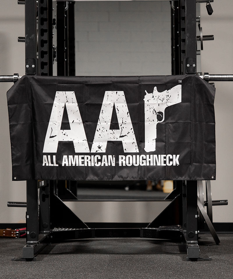 AAR Logo Flag - White on Black